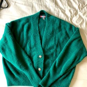 Urban Outfitters.  Cardigan with 3 Buttons.  Green. Size M